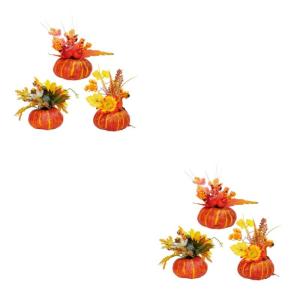 6 STK Kürbis-Dekor herbstblätter künstlich künstliche herbstblätter groß künstlich künstliche Kürbisse windlichter tischdeko künstliches Dekor Herbstverzierung