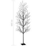 LED Weihnachtsbaum Lichterbaum Weihnachten Christbaum für Außenbereich geeignet 1200 LEDs Blaues Licht Kirschblüten 400 cm