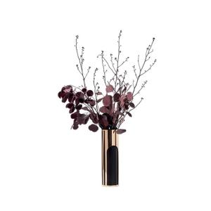 Kunstblumen Modernes Kunstblumenarrangement – ​​Exquisite Blumenornamente aus Metall und Trockenblumen, 60 cm für das Wohnzimmer für jeden Anlass