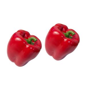 2St künstliche Paprika Künstliche Chilipflanze künstliches gemüse realistisch Herbstdeko schaufensterpuppe maneküre- Set falsche Paprika falsche Gemüsepaprika Schaum rot