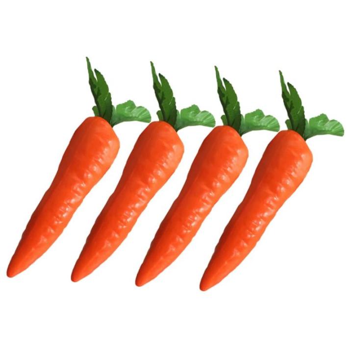 4 Sätze 4 Sets Künstliche Karotten Dekorative Karotten Karottendekorationen Ostern Simulation Mini Karotten Ostern Karotten Lebensmittel Spielzeug Gemüse 4 Stück * 4
