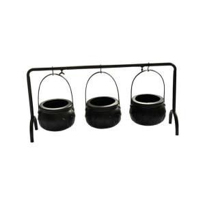 Hexeneimer-Ornament, Hexenglas, dekorativer Ornament-Süßigkeitseimer, Geschirreimer für Halloween, Schwarze Flamme