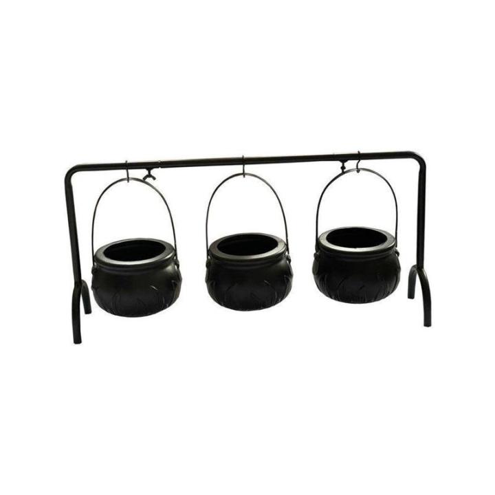 Hexeneimer-Ornament, Hexenglas, dekorativer Ornament-Süßigkeitseimer, Geschirreimer für Halloween, Schwarze Flamme