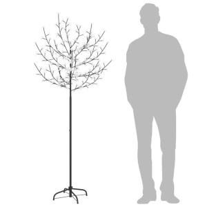 LED Weihnachtsbaum Lichterbaum Weihnachten Christbaum für Außenbereich geeignet 200 LEDs Blau-Weißes Licht Kirschblüten 180 cm