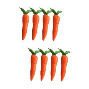 2 Sätze Künstliche Karotte Künstliches Gemüse Für Party Lebensmittelspielzeug Gefälschtes Karottenmodell Karotten Für Die Osterdekoration Mini-dekor Schaum 4 Stück * 2