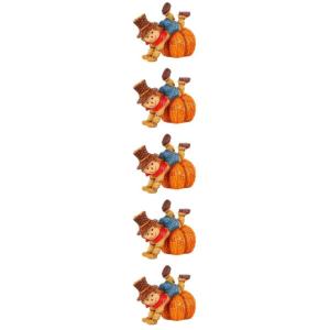 5 STK Kürbis-Vogelscheuche Modelldekor Aus Harz Künstliches Gemüsedekor Vogelscheuche Schmuck Vogelscheuche-kürbis-Ornamente Halloween-partygeschenke Draussen Kunsthandwerk