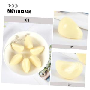 1 Satz 1 Satz Künstlicher Knoblauch Realistisches Gemüse Knoblauchflocken Modell Gemüsedekor Gefälschtes Gemüse Foto Requisiten Künstliches Gemüse Modell 12 Stück