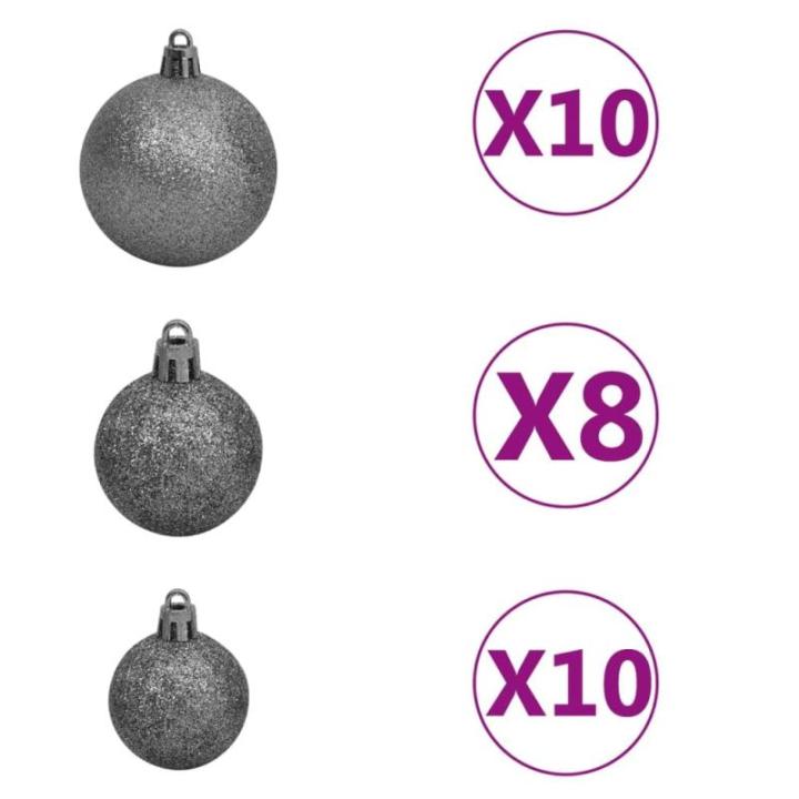Weihnachtsbaum, Klappbar Christbaum mit 300 LEDs Kugeln Ständer, Beleuchtet Tannenbaum Kunstbaum mit 8 Beleuchtungsmodi, Weihnachtsdeko Dekobaum, 240cm