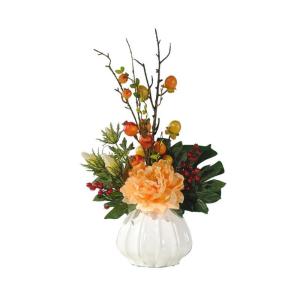 Kunstblumen Künstliche Blumen-Pflanzen-Set, Pfingstrosen-Arrangement aus Kunstseide, künstliche Pflanzen in Töpfen, Innendekoration für die Hochzeit zu Hause für jeden Anlass