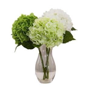 Kunstblumen Wunderschöne Hortensien-Blumensträuße aus Kunstseide, DIY-Blumendekor, Heimdekoration mit Stielen, Tischdekoration für jeden Anlass