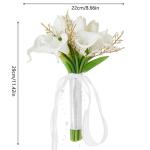 Hochzeitssträuße mit Schleife, künstliche Blumensträuße für Brautjungfern zur Hochzeit, Zeremonie, zum Jahrestag oder zum Valentinstag