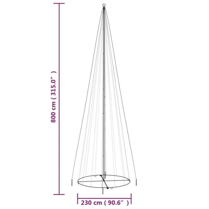 LED Weihnachtsbaum Aussen Kegelform Weihnachtsbaum Metall Mehrfarbig 1134 LEDs Tannenbaum Lichterbaum Weihnachtsdeko Aussen Weihnachtsbaum Tanne Groß 800 cm