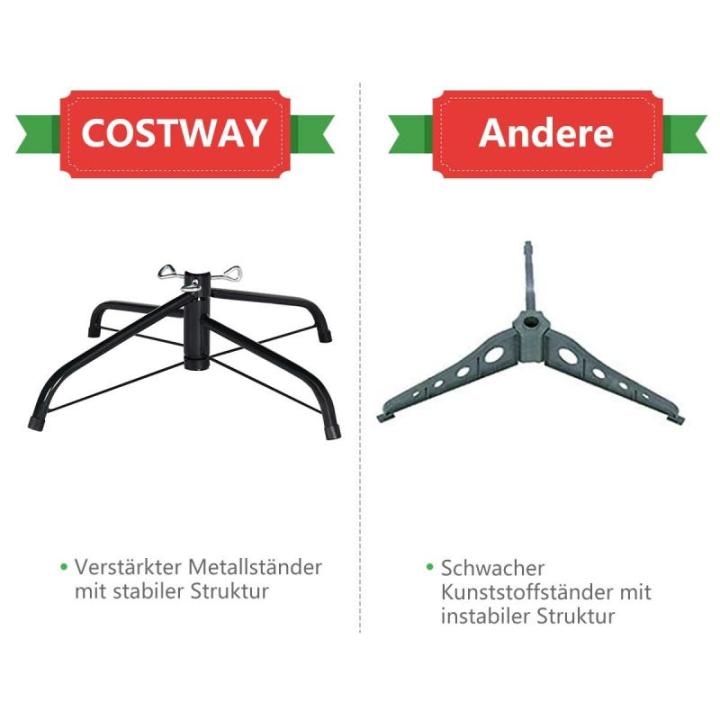 Kunstpotlood, kerstboom met dennenappels, sneeuwbedekte dennenboom met metalen standaard, pvc-naalden, kunstboom, kerstklapsysteem, 180 cm