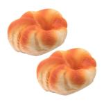 Fake Kuchen künstliche Kuchen 2 Stücke Nachahmung Flache Brot Dekorationen Für Shop Kuchen Display Prop Künstliche Kuchen Modell Prop Realistisches Essen