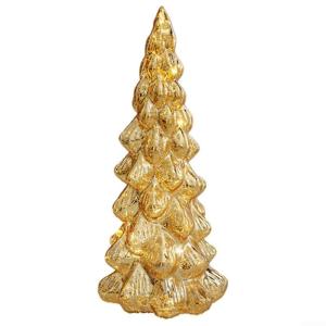 Exquisiter Glas-Weihnachtsbaum mit Lichtern, Glas-Weihnachtsbaum mit Lichtern, Tischplatte, dekorativer Weihnachtsbaum, Leuchtturm-Ornamente (A)