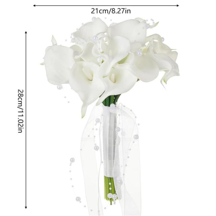 Hochzeitssträuße mit Schleife, künstliche Blumensträuße für Brautjungfern zur Hochzeit, Zeremonie, zum Jahrestag oder zum Valentinstag
