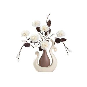Kunstblumen Künstliche Blume mit Keramikvase, künstlicher Blumenstrauß für Zuhause, Wohnzimmer, Dekoration, Tischarrangement für Party für jeden Anlass