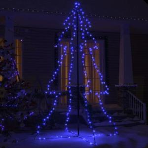 Weihnachtskegelbaum Weihnachtsbaum Lichterbaum Beleuchtet Dekobaum Weihnachtsdeko Lichterkette Beleuchtung 240 LEDs Indoor Outdoor 118x180cm