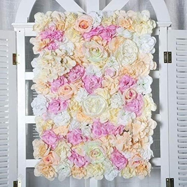 Künstliche Blumenwand, Künstliche Blumenwand Aus Seidenrose, Verwendet Für Hochzeiten, Rayon-Blumenwand, Verwendet Für Partys, Kirchenwände, Bühnenhintergrund(D,2m*2m)