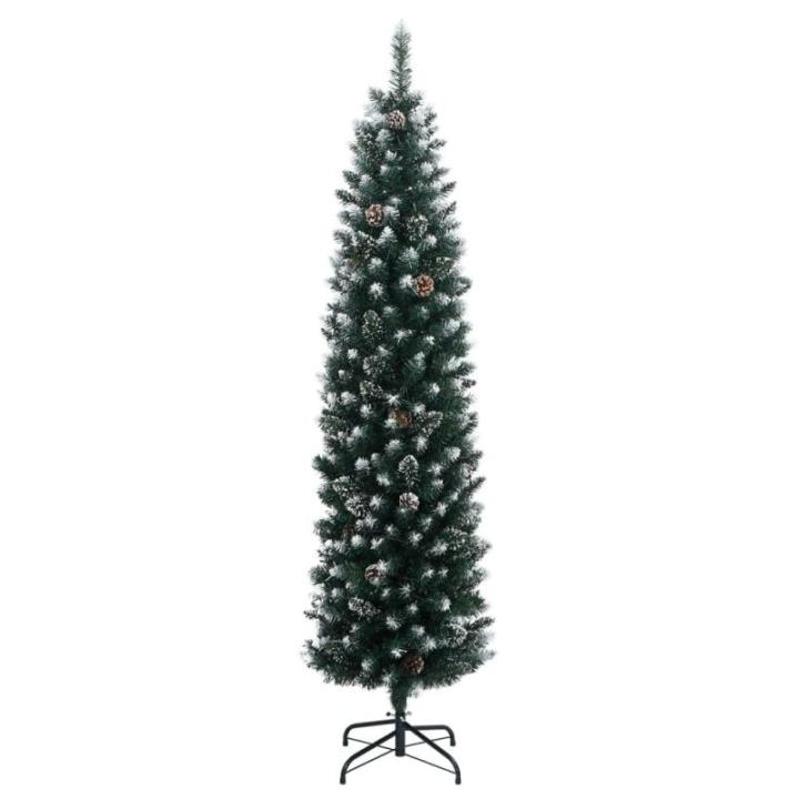 Kunstkerstboom, slank, dennenboom, decoratieve boom, kerstversiering, 300 leds, 180 cm