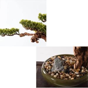 Künstlicher Bonsai-Baum Künstlicher Kiefern-Bonsai-Baum, künstliche Pflanzen, grüne Pflanze, Zen-Gartendekoration, Ornament, Heimbüro, Schreibtisch, Wohnzimmer-Dekoration, Hö