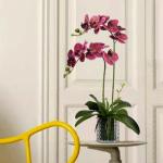 Kunstblumen Künstliche Blumen-Bonsai mit Vase, künstliche Orchidee, Phalaenopsis-Blumen, dekorativ, Zimmerpflanzen, realistische Anordnung für jeden Anlass