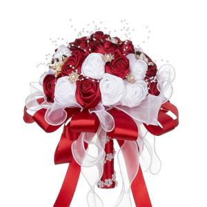 Hochzeitssträuße für Braut und Brautjungfern, künstliche Blumen als Hochzeitsdekoration