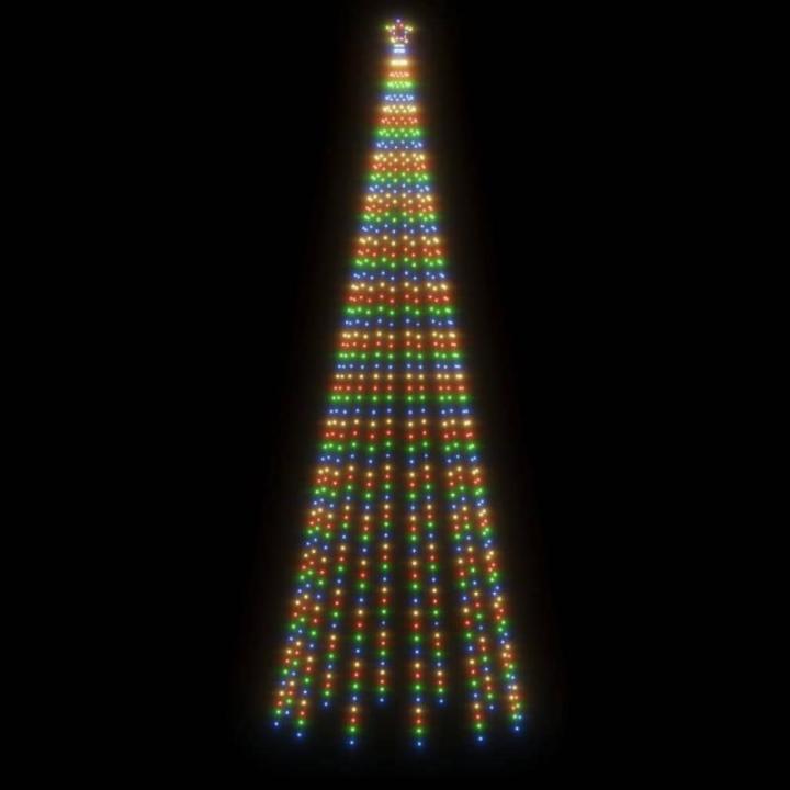 Kerstboom met haringen, lichtboom, kerstdecoratie, sterverlichting, buiten, verlichte lichtketting, meerkleurig, 732 leds, 500 cm