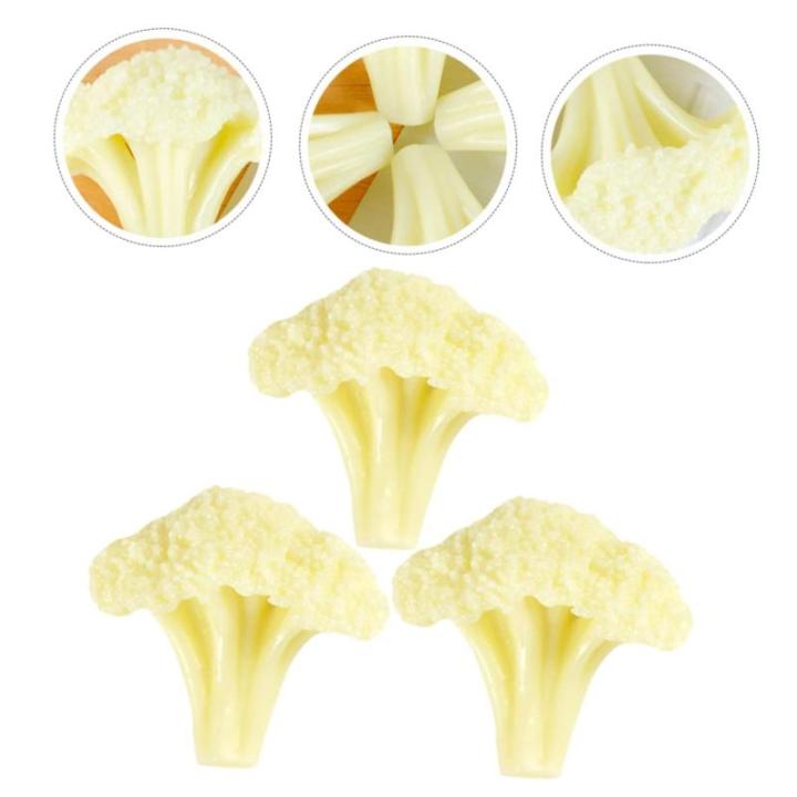 1 Satz Blumenkohlmodell Künstliche Blumen Kreative Blumenkohl Künstliche Lebensechte Blumenkohl Grünes Spielzeug Simulation Gemüsemodelle Simulation Von Blumenkohl 3 Stück