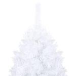 Kunstkerstboom met verlichting en ballen, dennenboom, kerstboom, decoratieve boom, kunstboom, kerstdecoratie, kerstdecoratie, kerstsfeer, kerstdecoraties, wit, 180 cm
