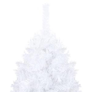 Kunstkerstboom met verlichting en ballen, wit, 210 cm, dennenboom, kerstboom, dennenboomdecoratie, kerstbomen, kerstboom - 3077542