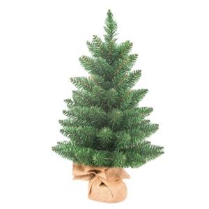 Kunstmatige mini kerstboom tafelblad mini kerstboom ornamenten 60 cm kunstmatige kerstboom met linnen basis perfect voor raam familie verzamelen tuin (#1)