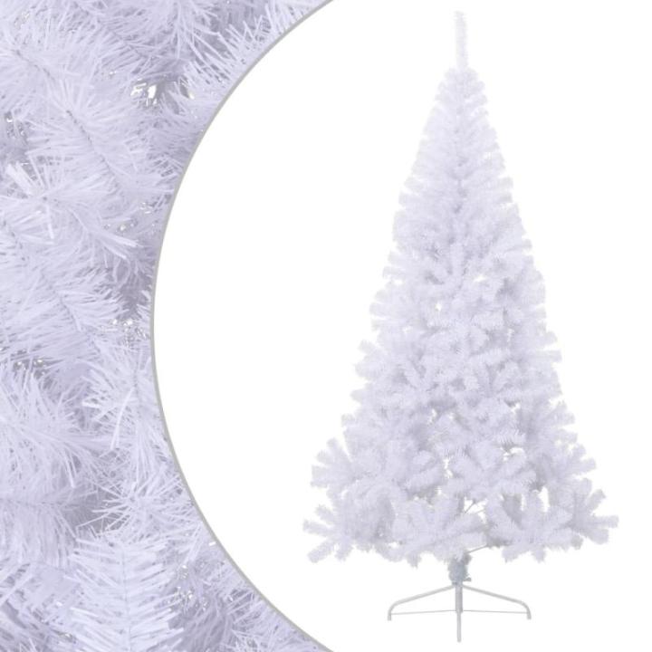 Kunstkerstboom met standaard, 210 cm hoog, kerstdecoratie, hoge kunstboom, pvc en staal, wit