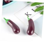 4 Sätze Simulation Aubergine Dekoratives Auberginenmodell Hausmodell-Dekoration Miniatur Aubergine Zarte Miniatur-aubergine Realistisches Miniaturspielzeug Mini-dekor 4 Stück * 4