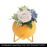 Kunstblumen Künstliche Blumen mit Keramikvase, gefälschte Seidenblumen, nordisches Licht, Luxus-Simulationsblume, Heimtischzubehör für jeden Anlass