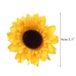 24pcs kunstbloemen hoofden 9cm zonnebloemen kunstmatige bloemen zijden bloemen bloemen bloemen oneindige kunstmatige bloemen kleine plastic bloem decor voor DIY bruiloft party tafe