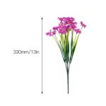 struiken, 12 bundels plastic bloemen voor buiten, kunstmatige viooltjes voor tuindecoratie, woondecoratie, vaas, tafelstuk (Fuchsia)