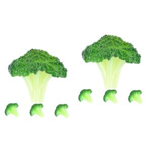 8 STK Simulierter Blumenkohl Dekorative Gemüsemodelle Realistische Gemüseattrappen Kunstpflanzen realistische Brokkoli-Requisiten gefälschte Brokkolischeibe Requisiten präsenti