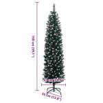 Künstlicher Weihnachtsbaum Schlank Tannenbaum Christbaum Dekobaum, Weihnachtsschmuck Weihnachtsdeko, 150 LEDs 150 cm