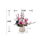 Kunstblumen Europäisches Seidenblumenarrangement in Einer Keramikvase – künstliche Blumendekoration für das Wohnzimmer, künstliches Blumenarrangement für jeden Anlass