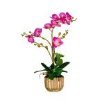 Kunstblumen Künstliches Blumenset, Seidenorchideenblumen, künstliche Bonsai-Kunstblumen-Phalaenopsis-Dekoranordnung in Goldener Vase für jeden Anlass