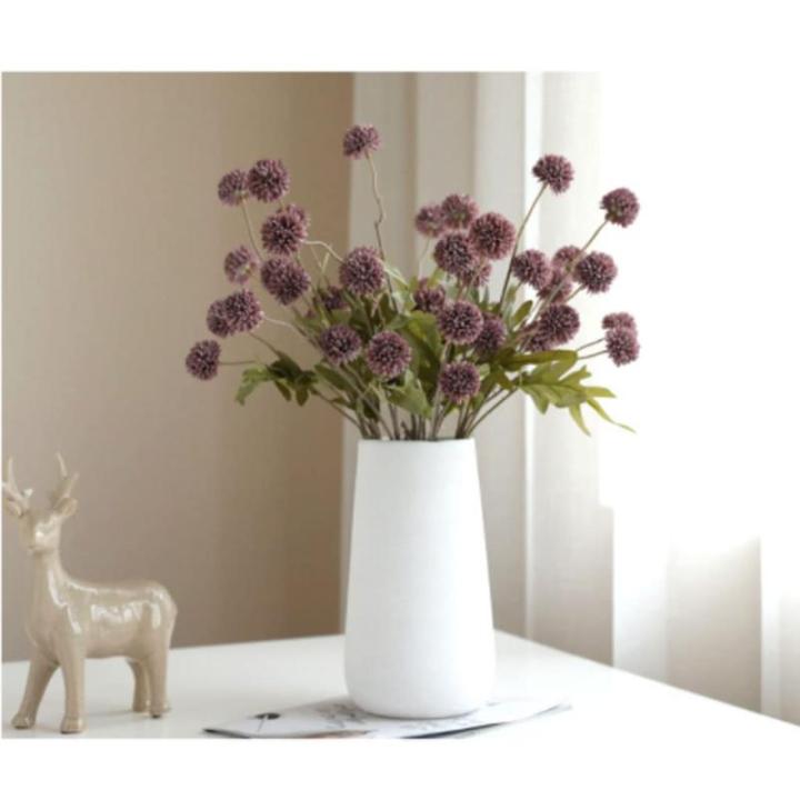 Kunstblumen Künstliche Löwenzahn-Blumenzweige, Kugelblumen, Pflanzen, gefälschte Blumen, getufteter Löwenzahn, für Heimwerker-Dekoration (Keramikvase) für jeden Anlass
