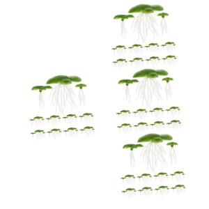 4 Sätze Wasserlinsen-Kunststoff Künstliche Pflanzen Artificial Pflanzen Simulierte Aquariumpflanzen Tank Schwimmende Entengrütze Teich Entengrütze Dekor Plastik 90 Stück * 4