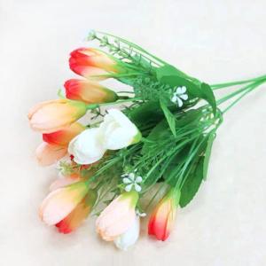 Kunstblumen Künstliche Tulpenblumen, für Partys, Zuhause, Hochzeit, Dekoration, Geschenkidee zum Muttertag, Plastikblumentopf, Raumdekoration für jeden Anlass