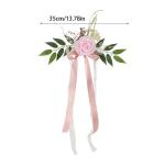 Künstliche Stuhllehne, Blumenarrangement, mehrfarbig, für den Außenbereich, Hochzeit, Stuhl, Dekoration, Hochzeitsdekoration