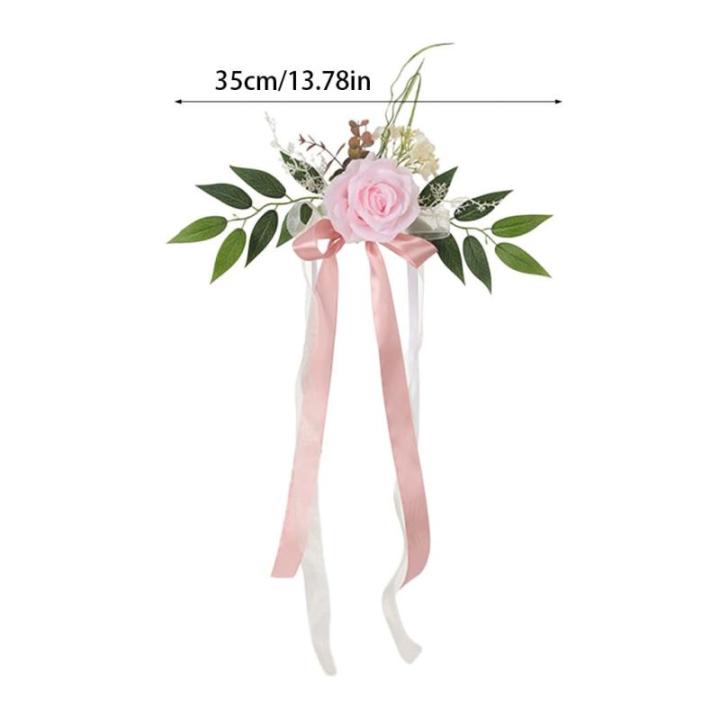 Künstliche Stuhllehne, Blumenarrangement, mehrfarbig, für den Außenbereich, Hochzeit, Stuhl, Dekoration, Hochzeitsdekoration
