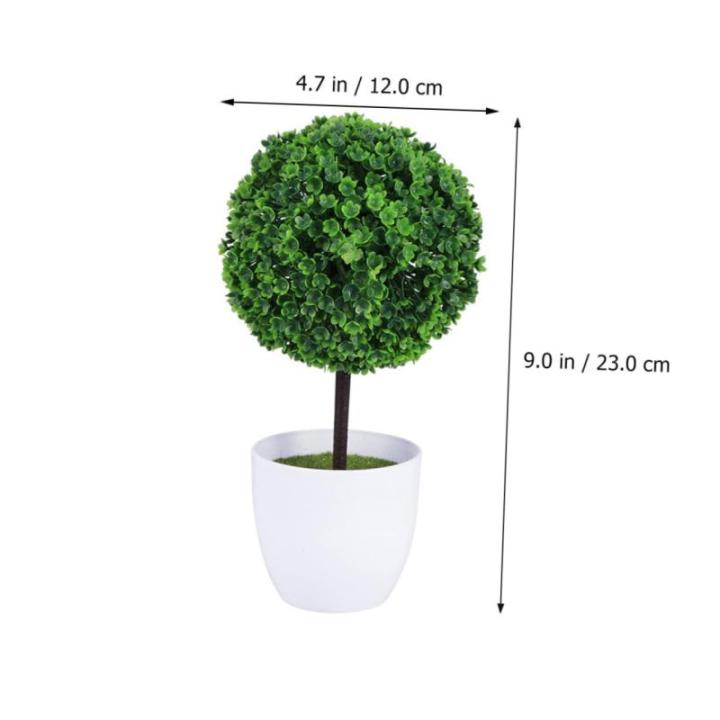 3st Topfpflanze Miniatur-puppenstubenbäume Künstliche Sträucher Und Formschnitte Eingetopfte Gefälschte Pflanze Zimmerpflanze Topfkugeln Bonsai Ball Buchsbaum Pflanze Green Pla