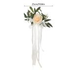 Künstliche Stuhllehne, Blumenarrangement, mehrfarbig, für den Außenbereich, Hochzeit, Stuhl, Dekoration, Hochzeitsdekoration