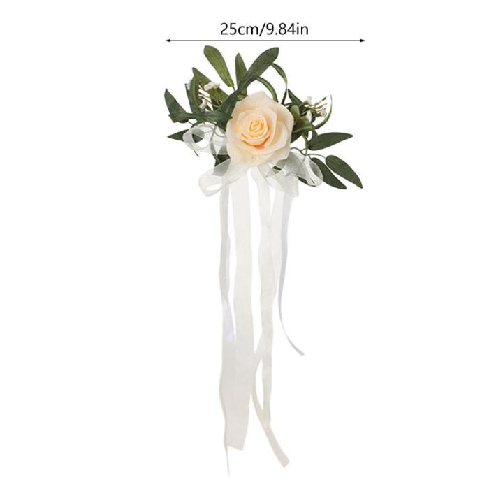 Künstliche Stuhllehne, Blumenarrangement, mehrfarbig, für den Außenbereich, Hochzeit, Stuhl, Dekoration, Hochzeitsdekoration