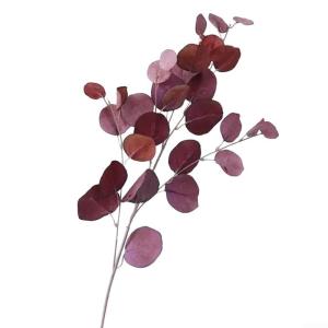 Eukalyptus-Stiele, künstliche Eukalyptusblätter, Stiele, künstliche Blumen für Zuhause, Büro, Blumenstrauß, Tafelaufsatz, Hochzeitsdekoration, Weihnachten (rot)